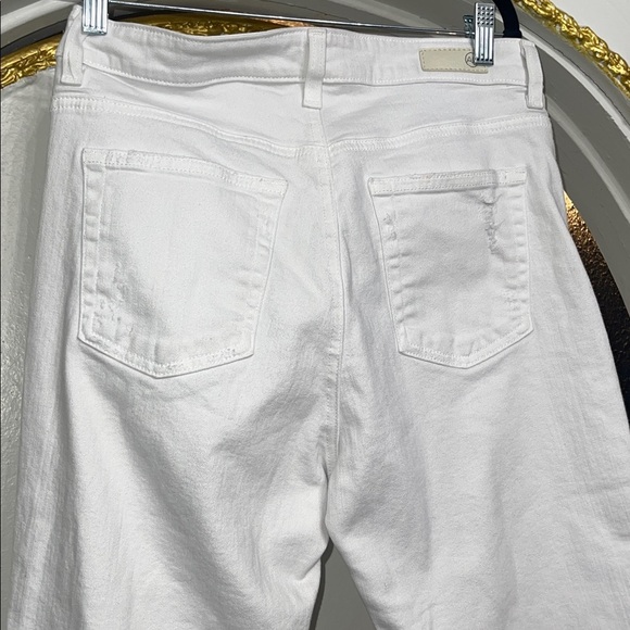 AG Adriano Goldschmied Kinsley High Rise Raw Edge Crop Boot Distressed Jeans 29 - Picture 7 of 9